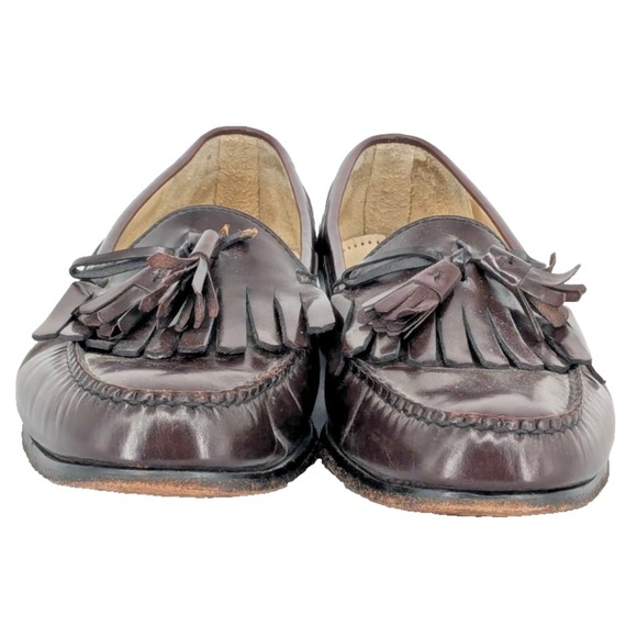 COLE HAAN Loafers Mens Size 11D Brown Leather Tassel  Preppy - Picture 4 of 10